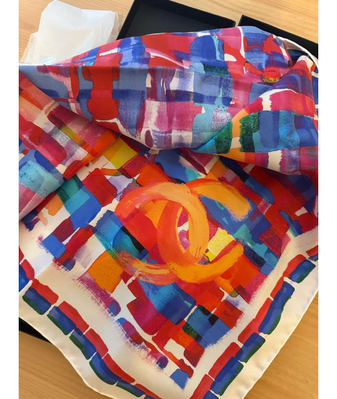 CHANEL Мульти шелковый платок, фото 2