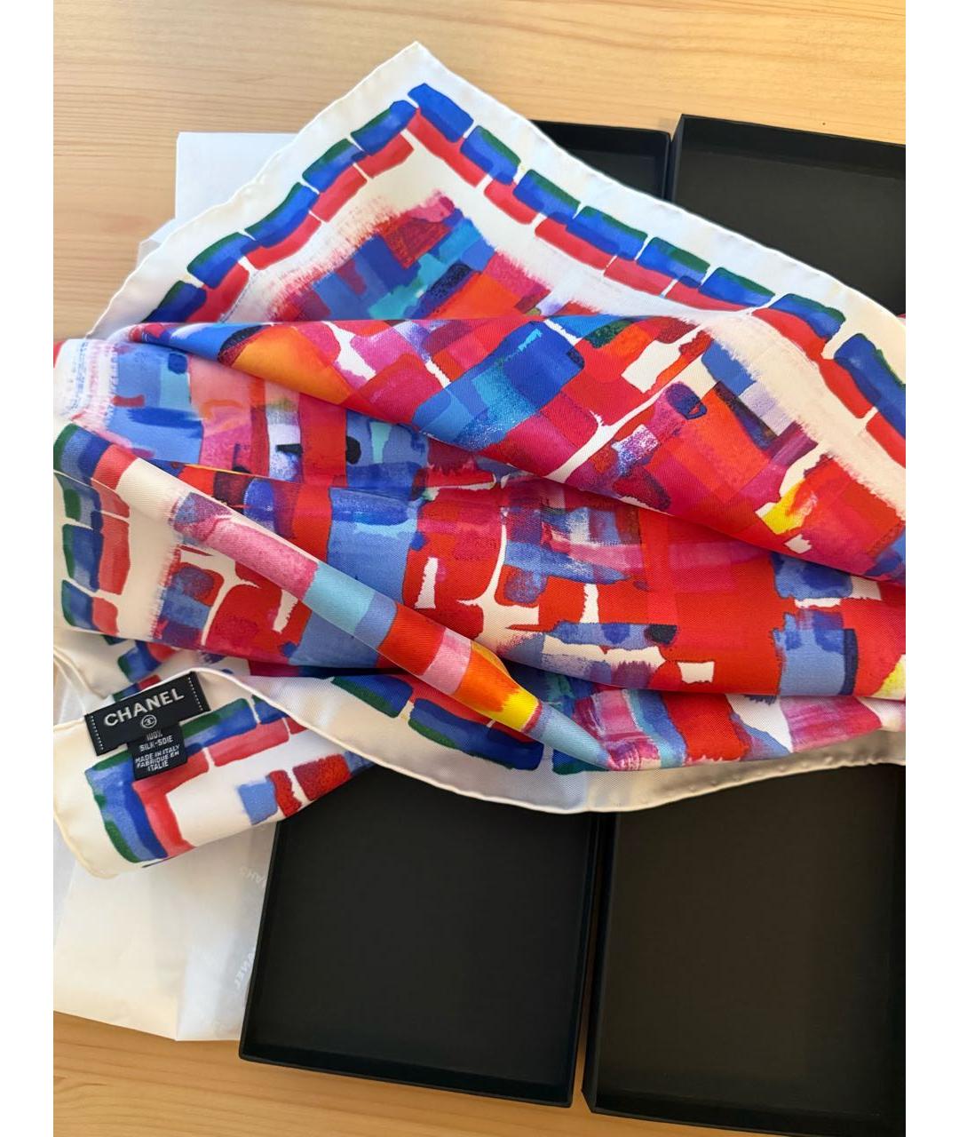 CHANEL Мульти шелковый платок, фото 3