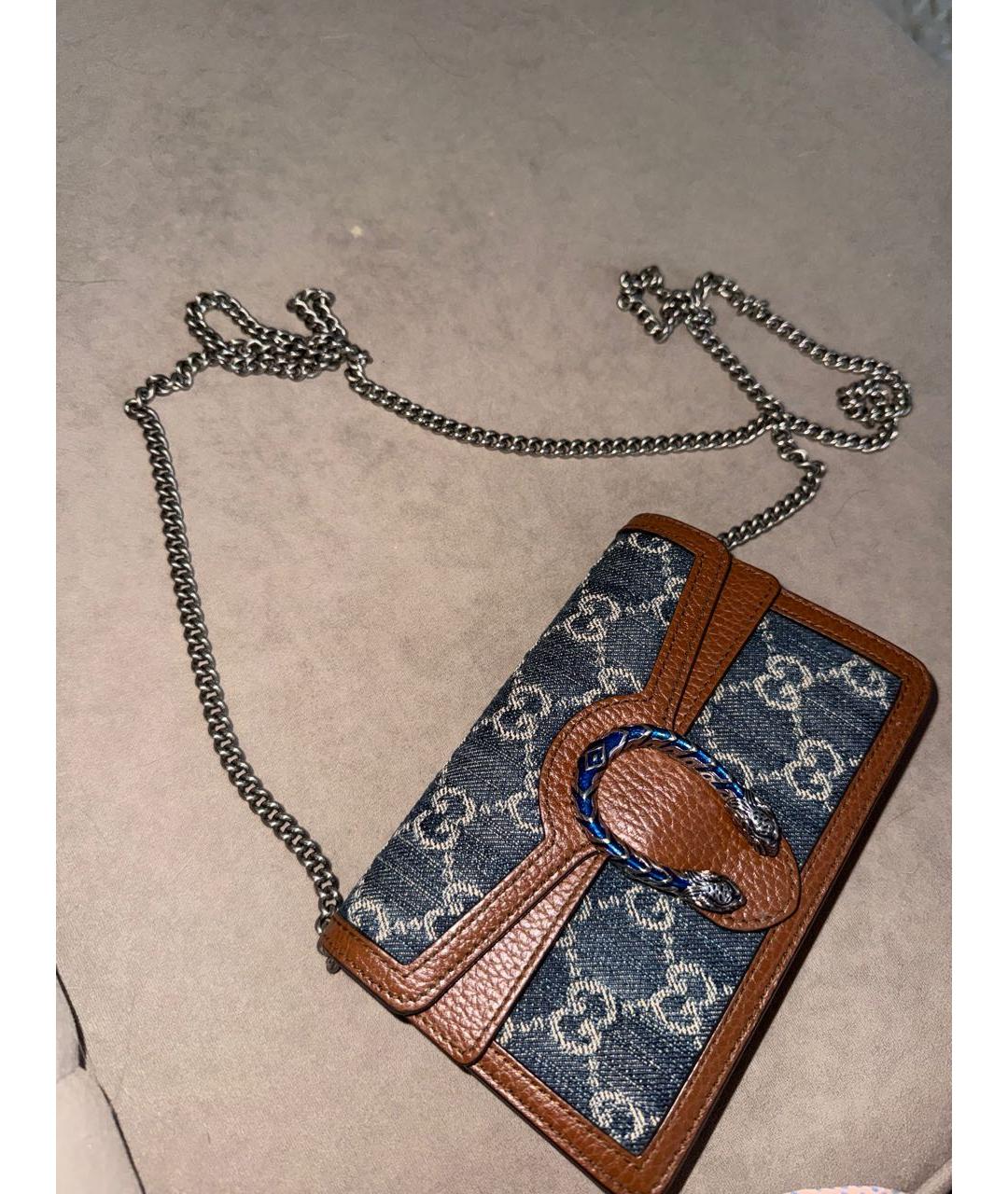 GUCCI Синяя сумка через плечо, фото 3