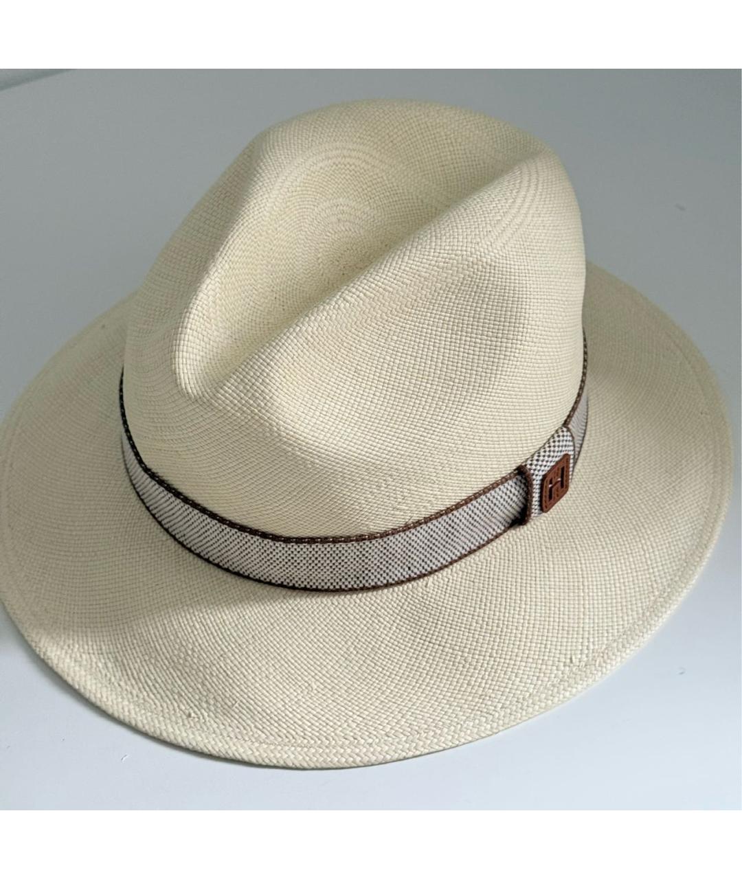 HERMES Бежевая соломенная шляпа, фото 2