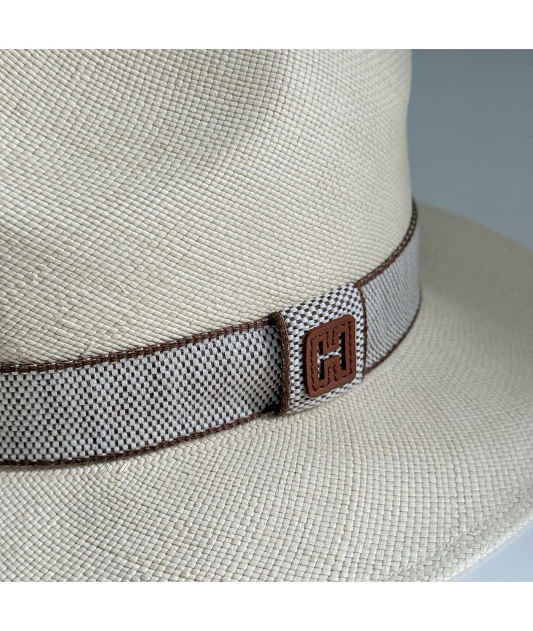 HERMES Бежевая соломенная шляпа, фото 4