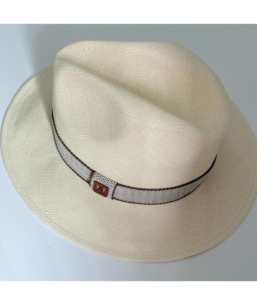 HERMES Бежевая соломенная шляпа, фото 3