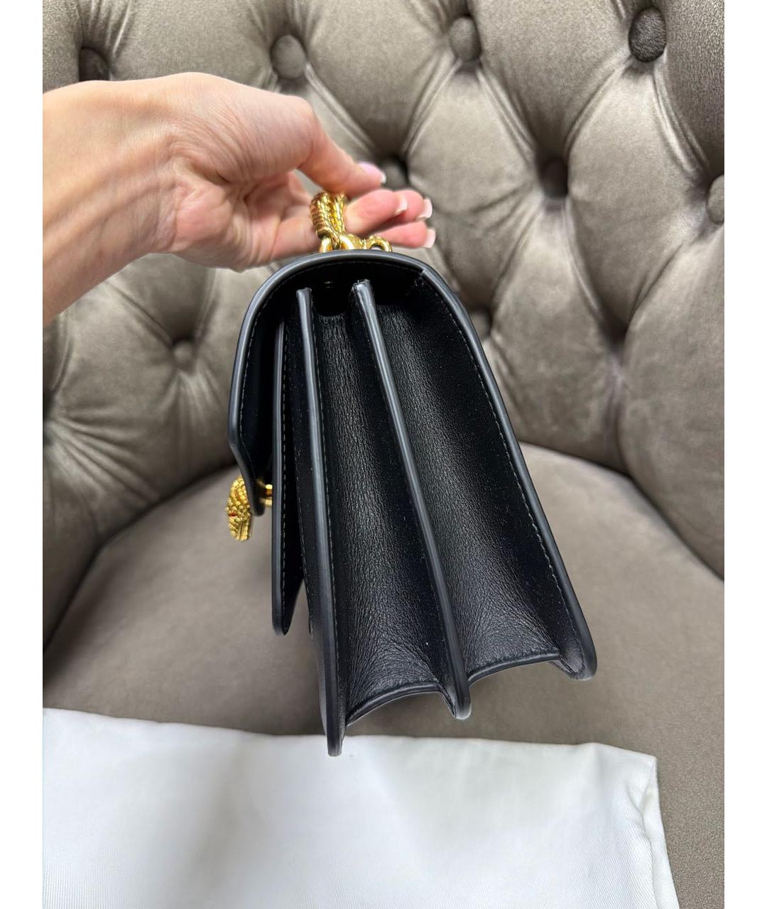 BVLGARI Черная кожаная сумка через плечо, фото 5