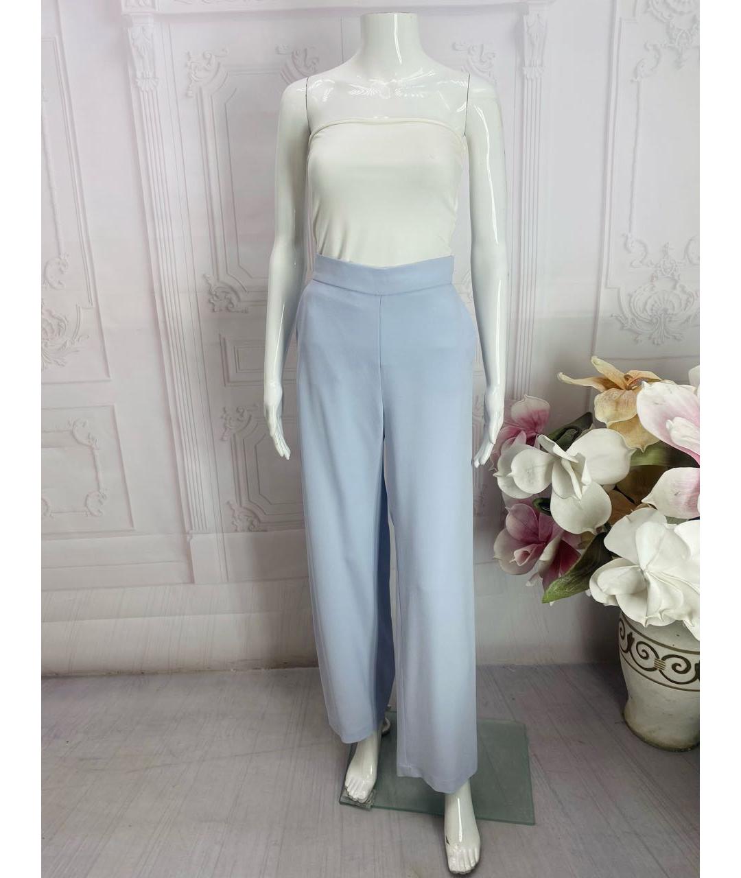 MANTU Голубые ацетатные брюки широкие, фото 6