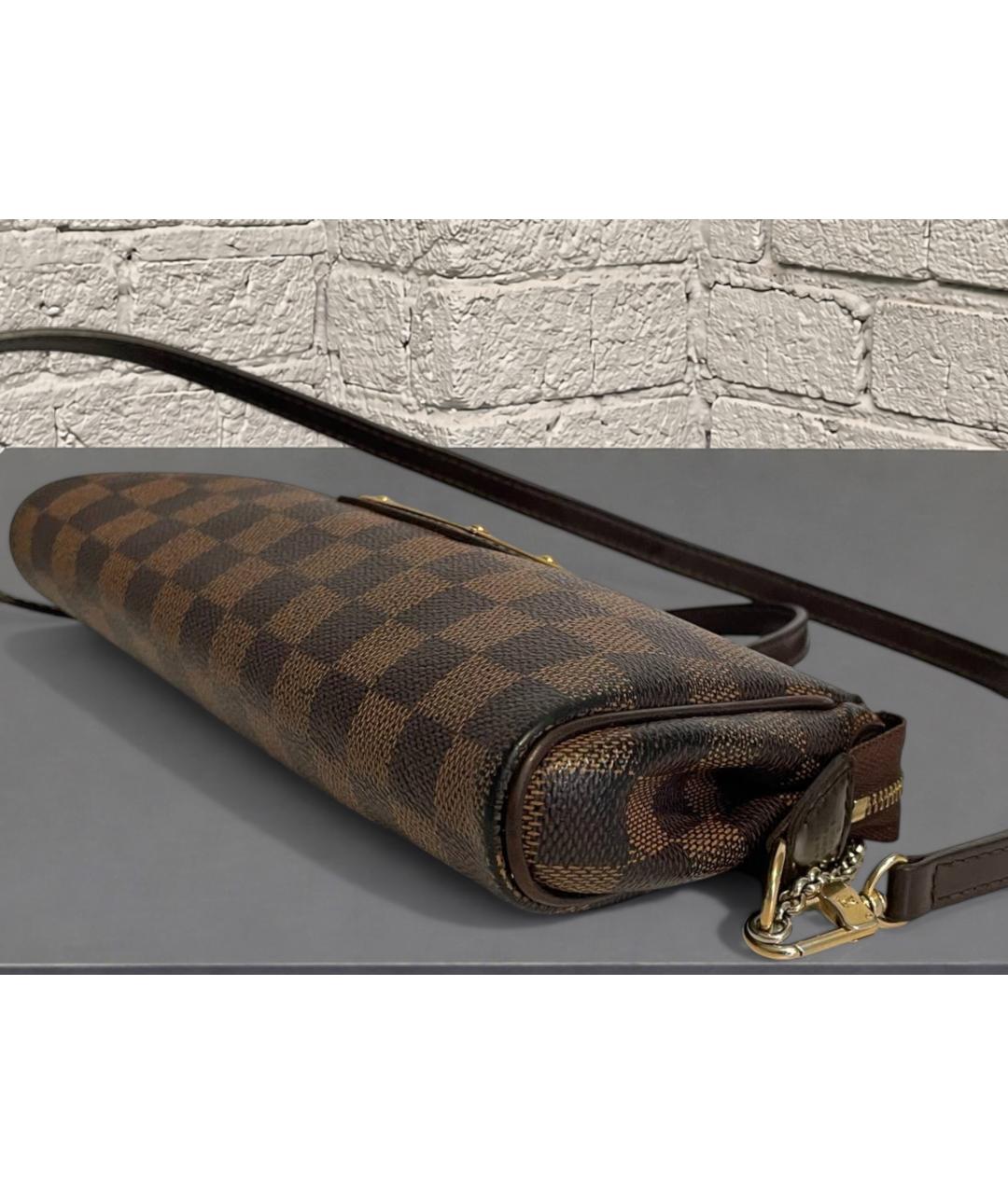 LOUIS VUITTON Коричневая кожаная сумка через плечо, фото 3