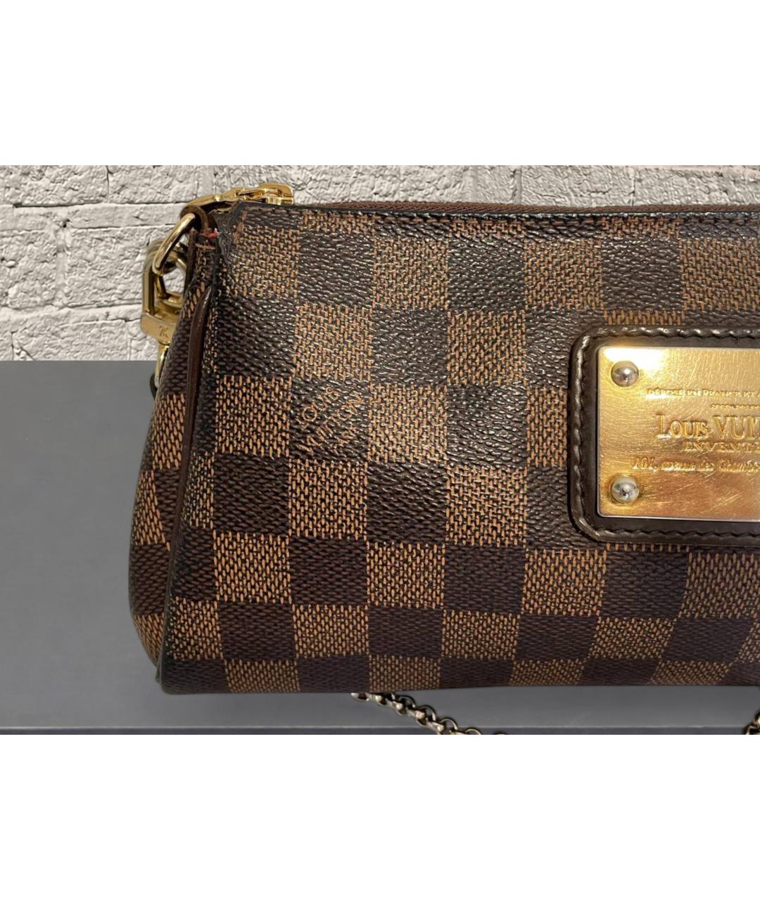 LOUIS VUITTON Коричневая кожаная сумка через плечо, фото 5