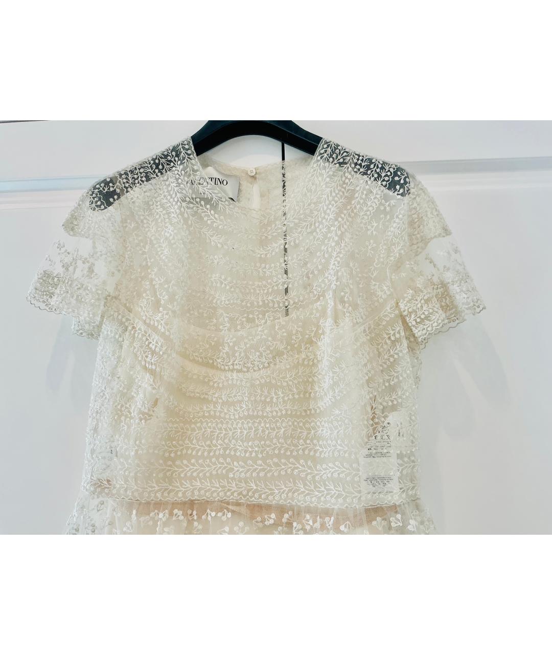 VALENTINO Белое вечернее платье, фото 4