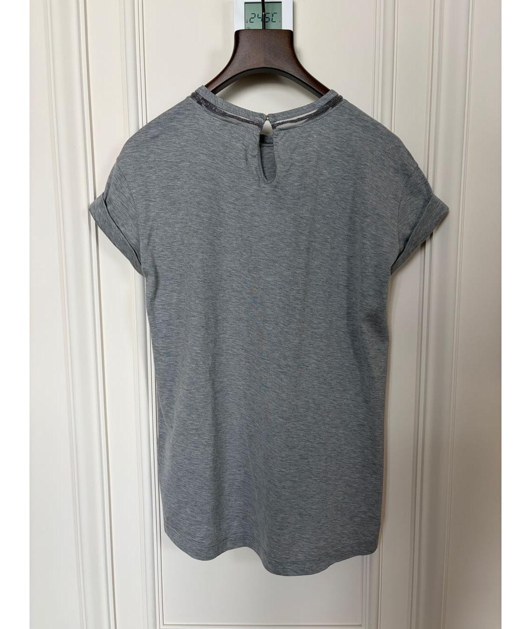 BRUNELLO CUCINELLI Серый хлопковый детская футболка / топ, фото 2