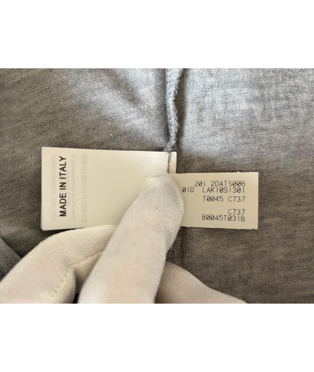 BRUNELLO CUCINELLI Серый хлопковый детская футболка / топ, фото 7