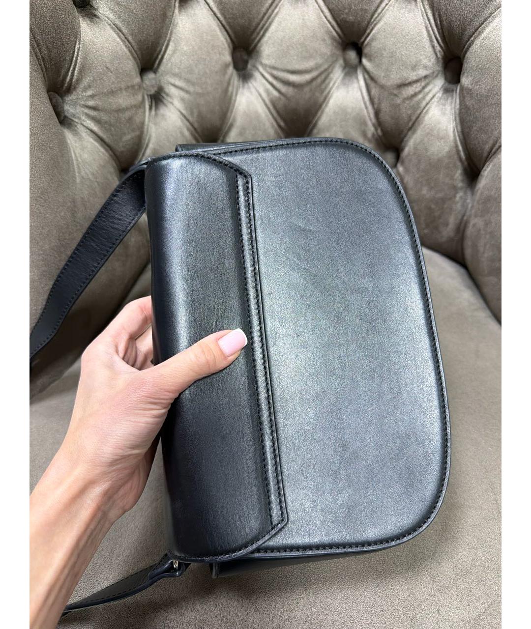 DIESEL Черная кожаная сумка с короткими ручками, фото 4