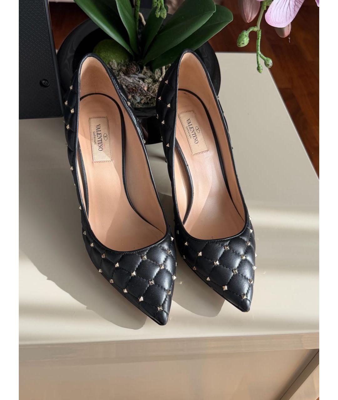 VALENTINO Черные кожаные туфли, фото 5