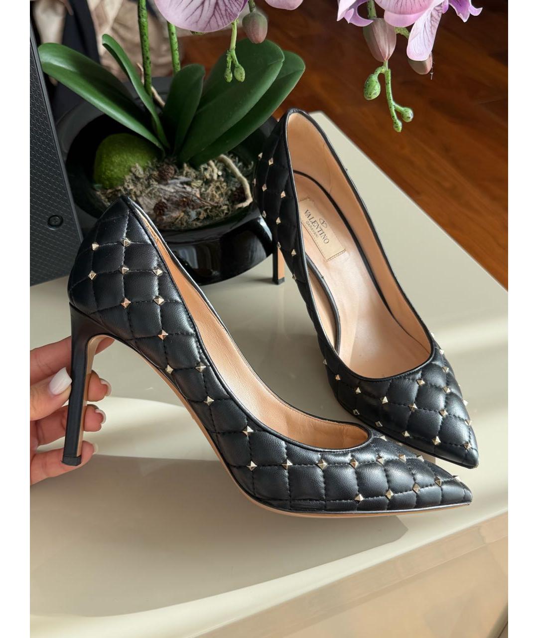 VALENTINO Черные кожаные туфли, фото 6