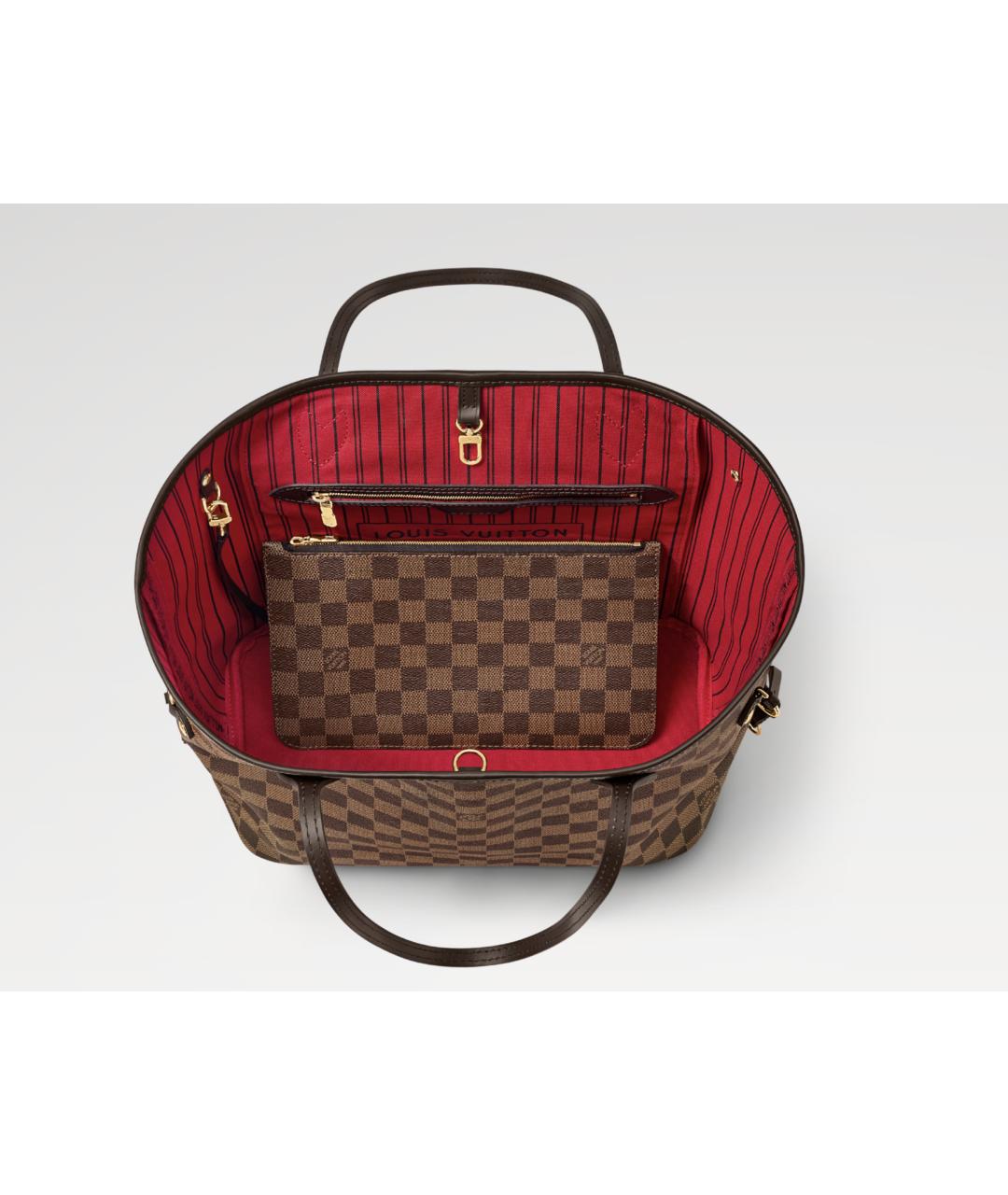 LOUIS VUITTON Коричневая кожаная сумка тоут, фото 3