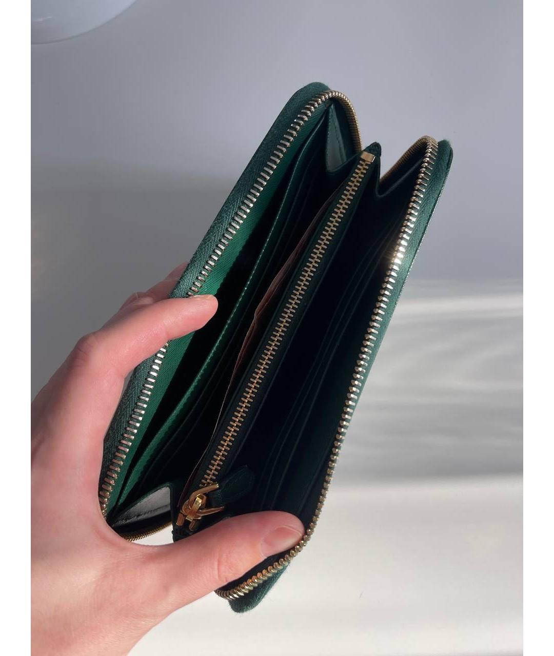 PRADA Зеленый кожаный кошелек, фото 5