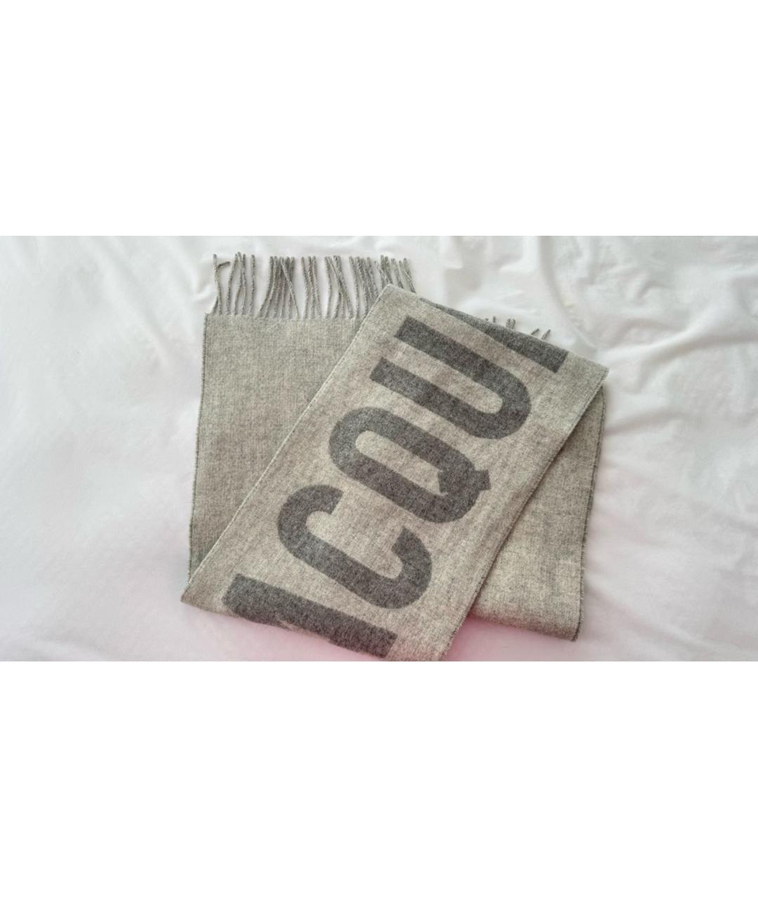 JACQUEMUS Серый шерстяной шарф, фото 2