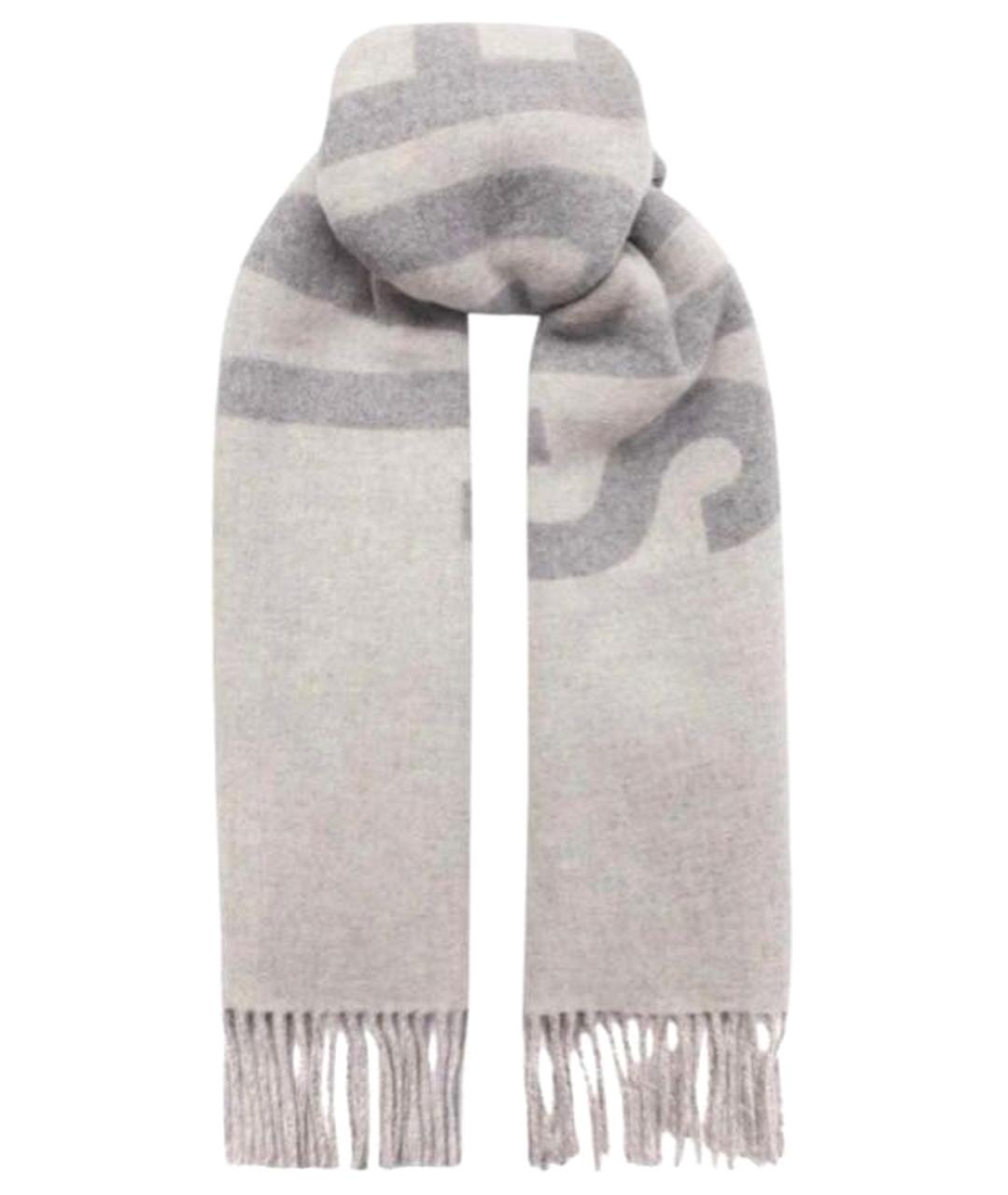 JACQUEMUS Серый шерстяной шарф, фото 1