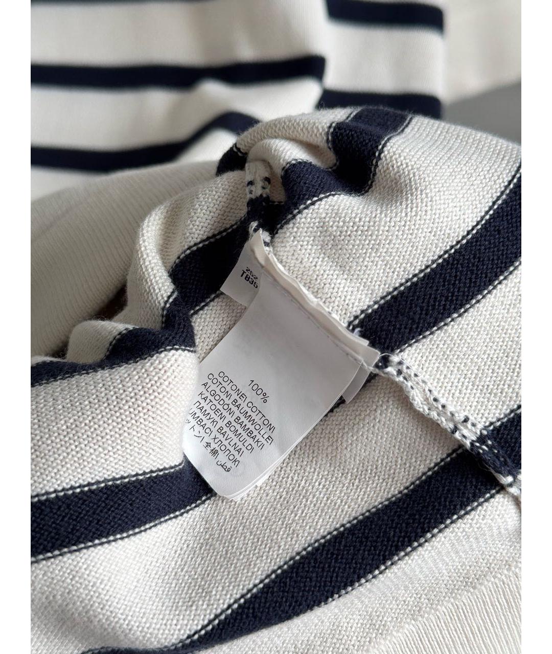 BRUNELLO CUCINELLI Белое хлопковое поло с коротким рукавом, фото 6