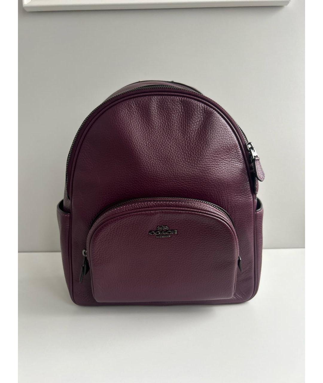 COACH Фиолетовый кожаный рюкзак, фото 7