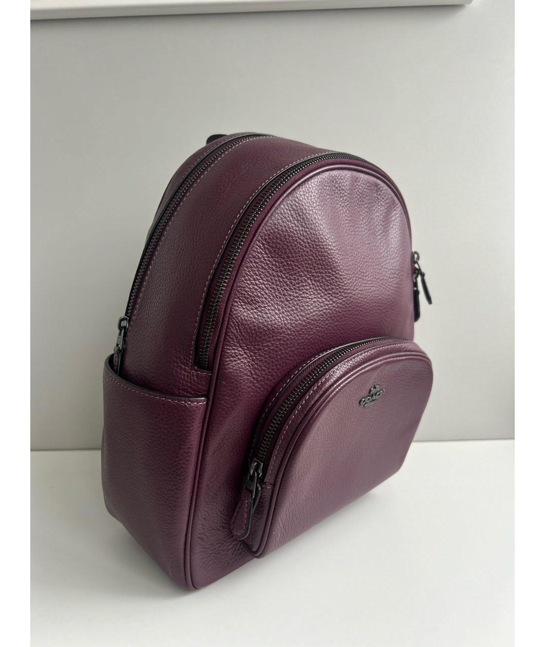 COACH Фиолетовый кожаный рюкзак, фото 2