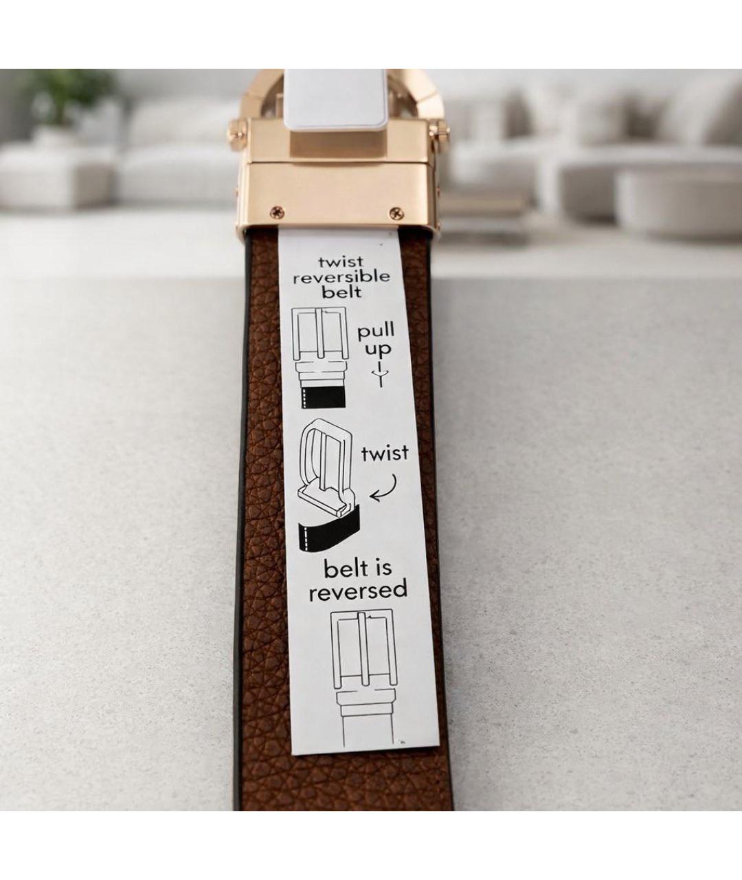 MICHAEL KORS Коричневый кожаный ремень, фото 5