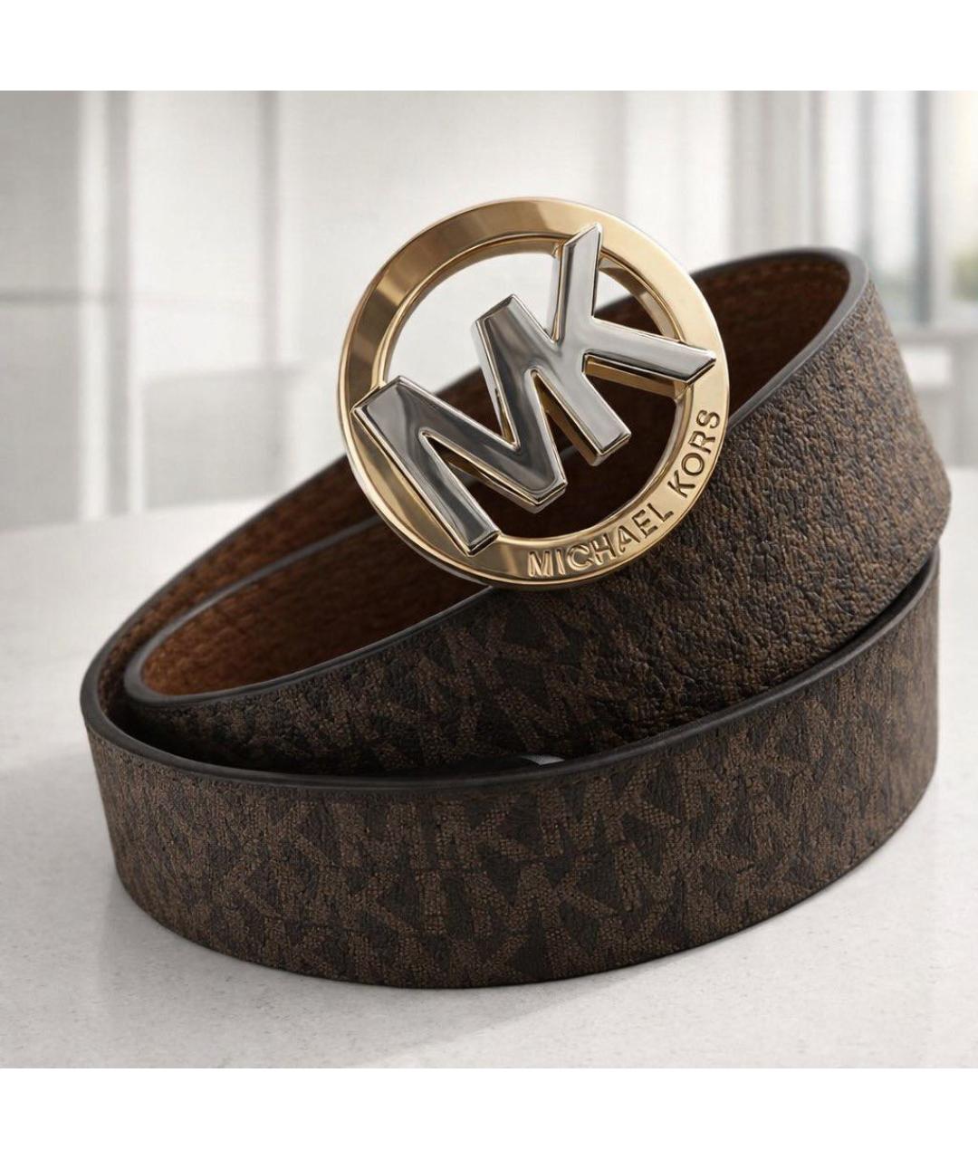 MICHAEL KORS Коричневый кожаный ремень, фото 6