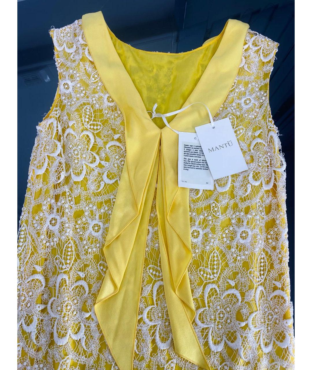 MANTU Желтое вискозное платье, фото 3