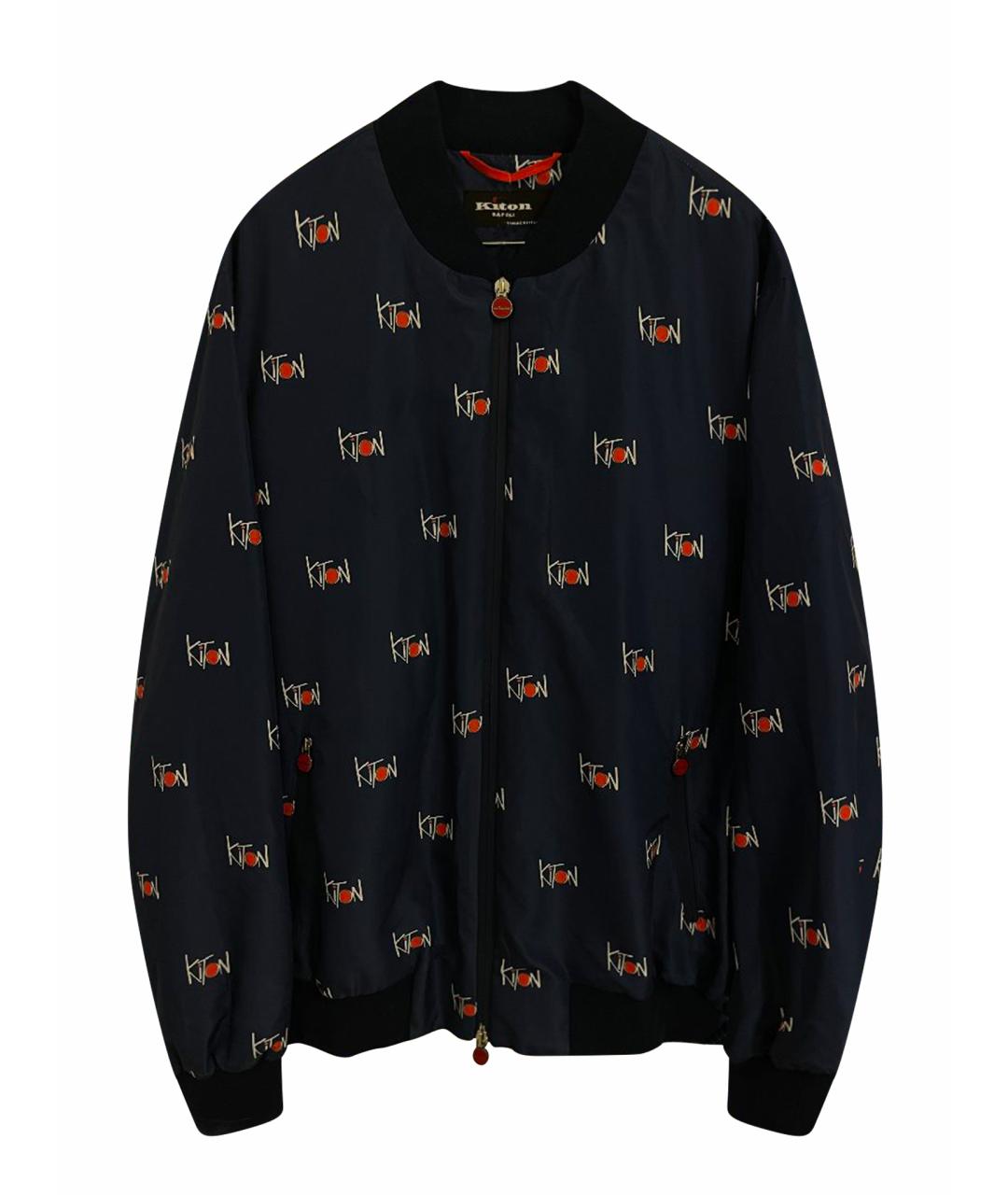 KITON Синяя полиэстеровая куртка, фото 1