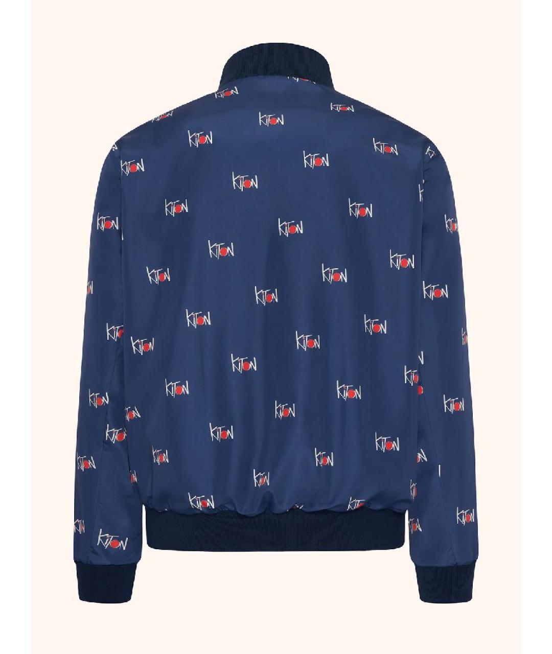 KITON Синяя полиэстеровая куртка, фото 6