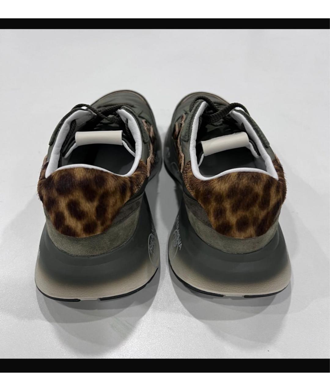 PREMIATA Зеленые текстильные кроссовки, фото 4