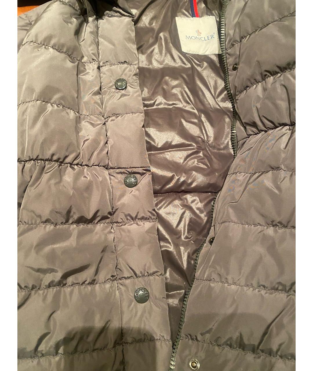 MONCLER Серый пуховик, фото 5