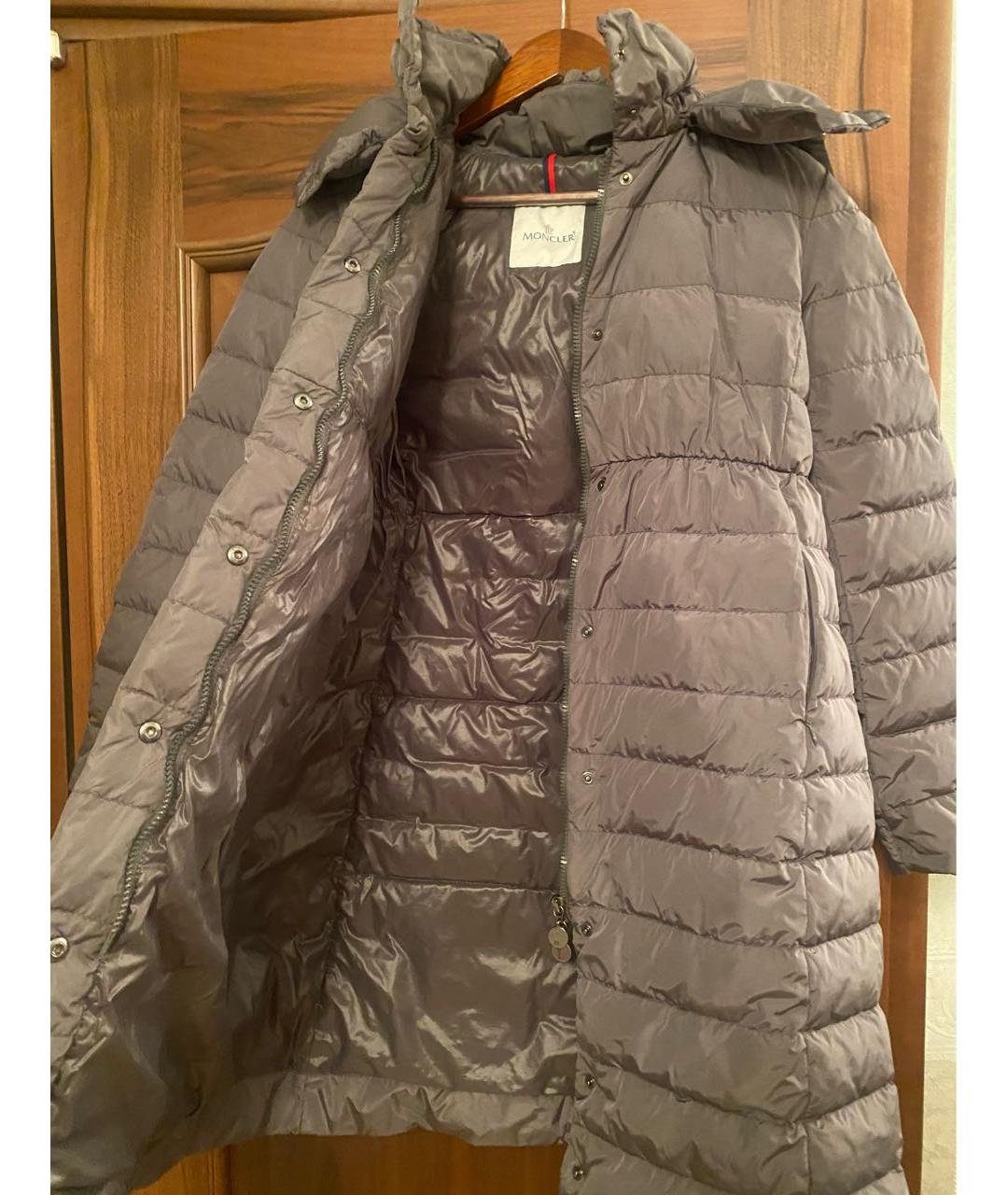 MONCLER Серый пуховик, фото 4