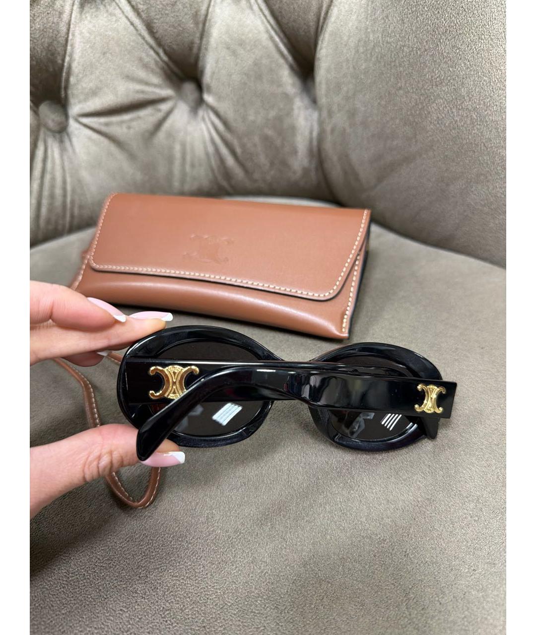 CELINE Черные пластиковые солнцезащитные очки, фото 2