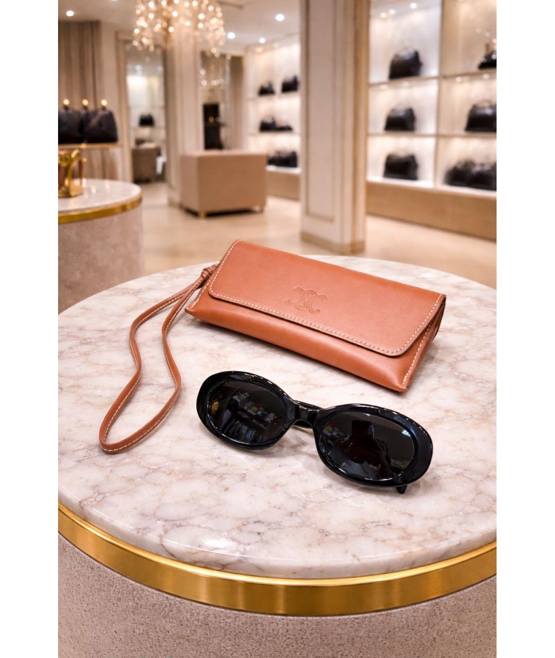 CELINE Черные пластиковые солнцезащитные очки, фото 8