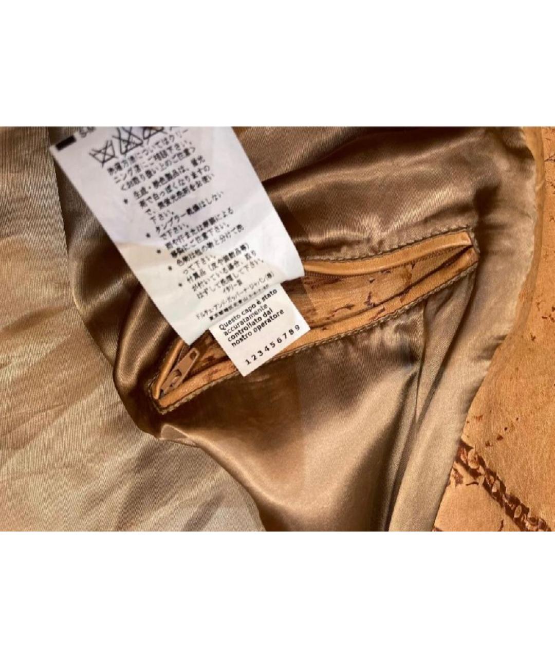 DOLCE&GABBANA Коричневая кожаная куртка, фото 6