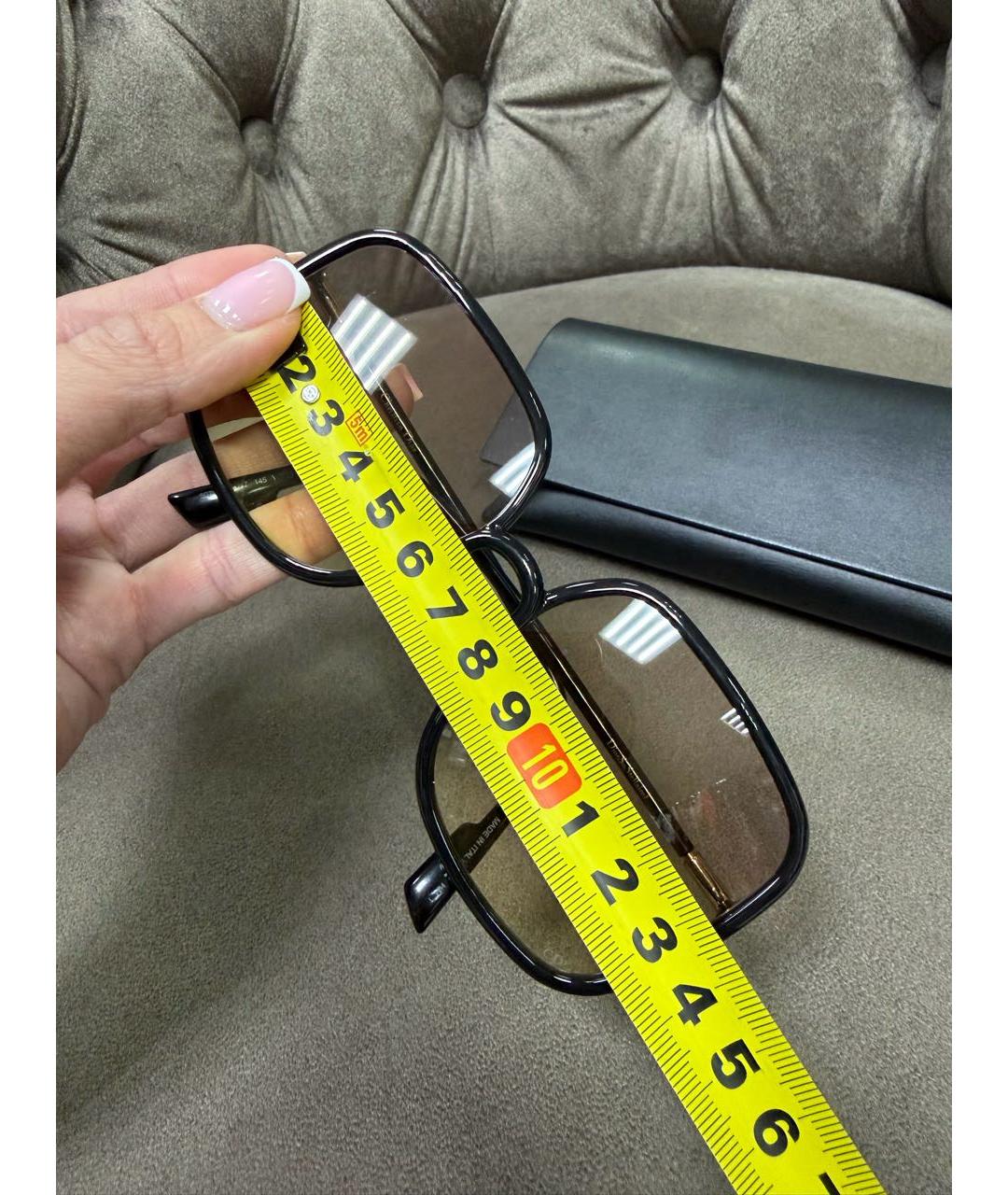 CHRISTIAN DIOR Черные пластиковые солнцезащитные очки, фото 3