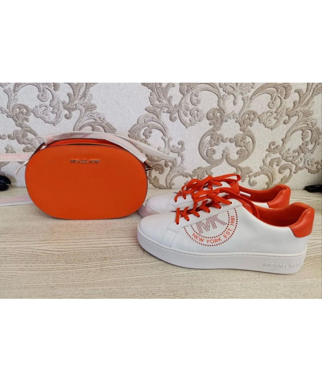 MICHAEL KORS Оранжевая кожаная сумка через плечо, фото 5