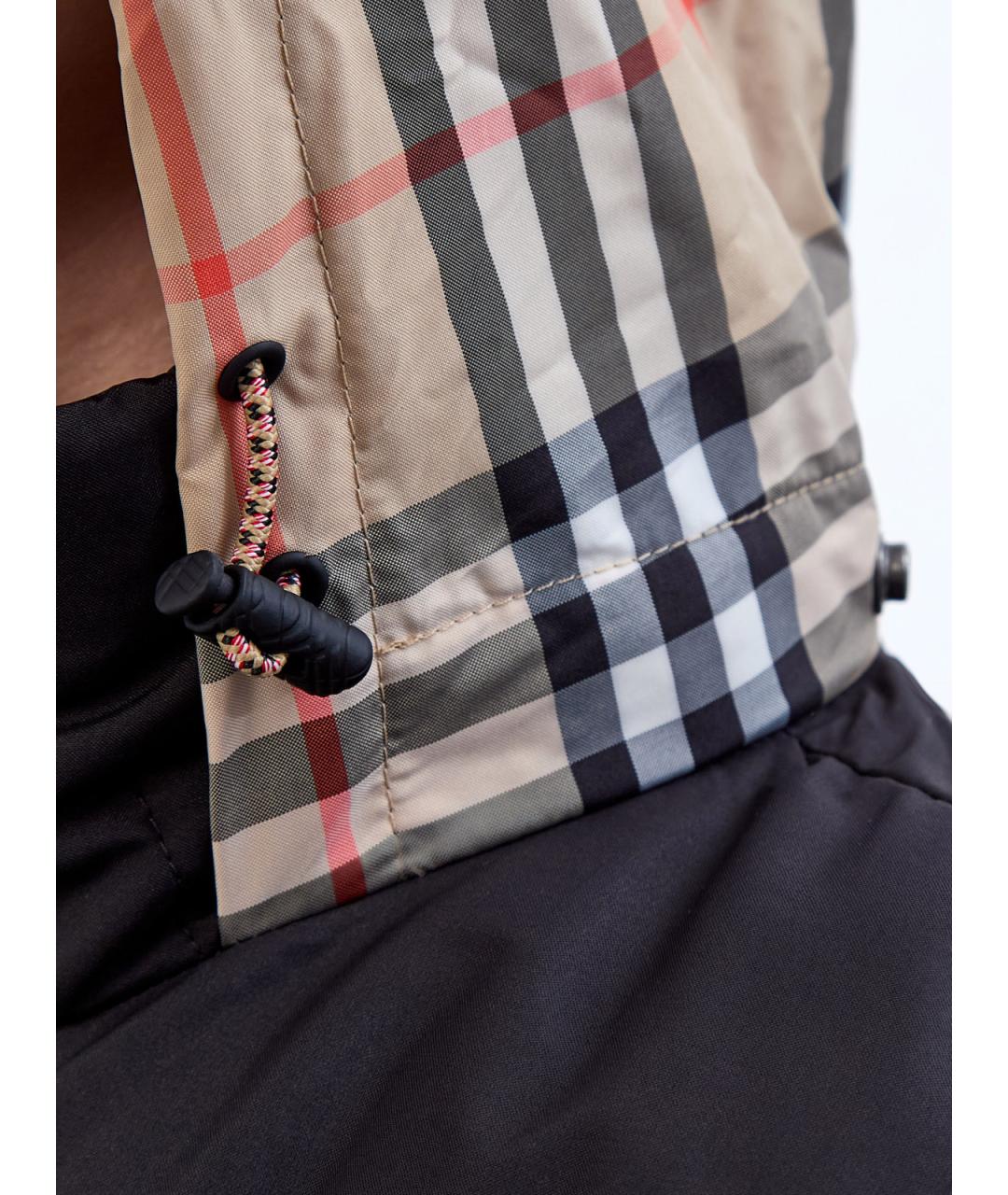 BURBERRY Черный полиэстеровый пуховик, фото 6