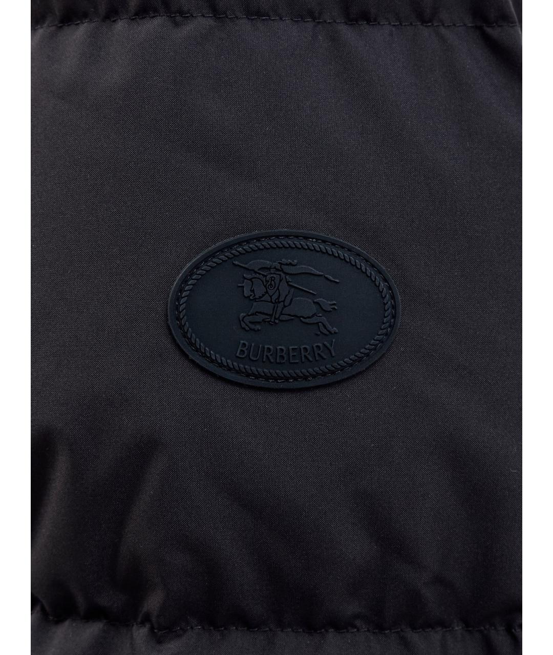 BURBERRY Черный полиэстеровый пуховик, фото 5