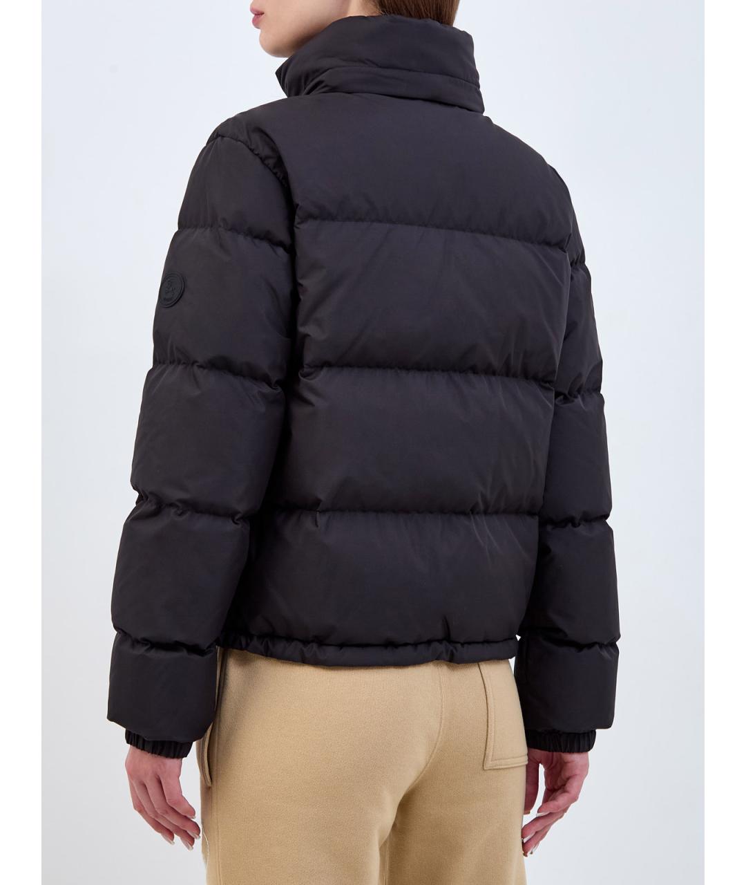 BURBERRY Черный полиэстеровый пуховик, фото 4