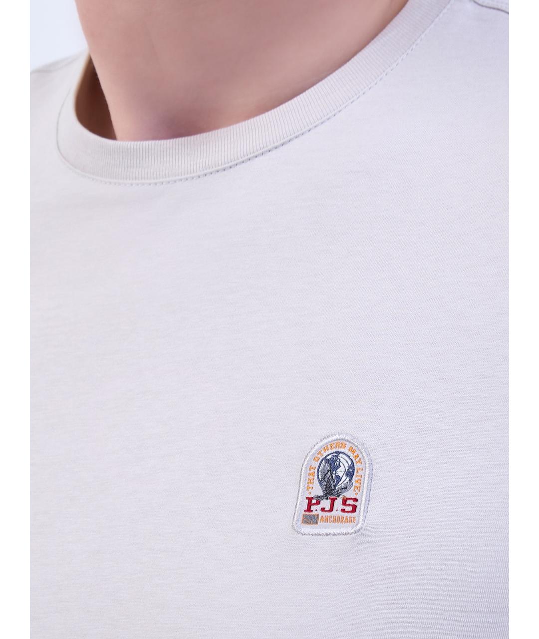 PARAJUMPERS Серая хлопковая футболка, фото 5