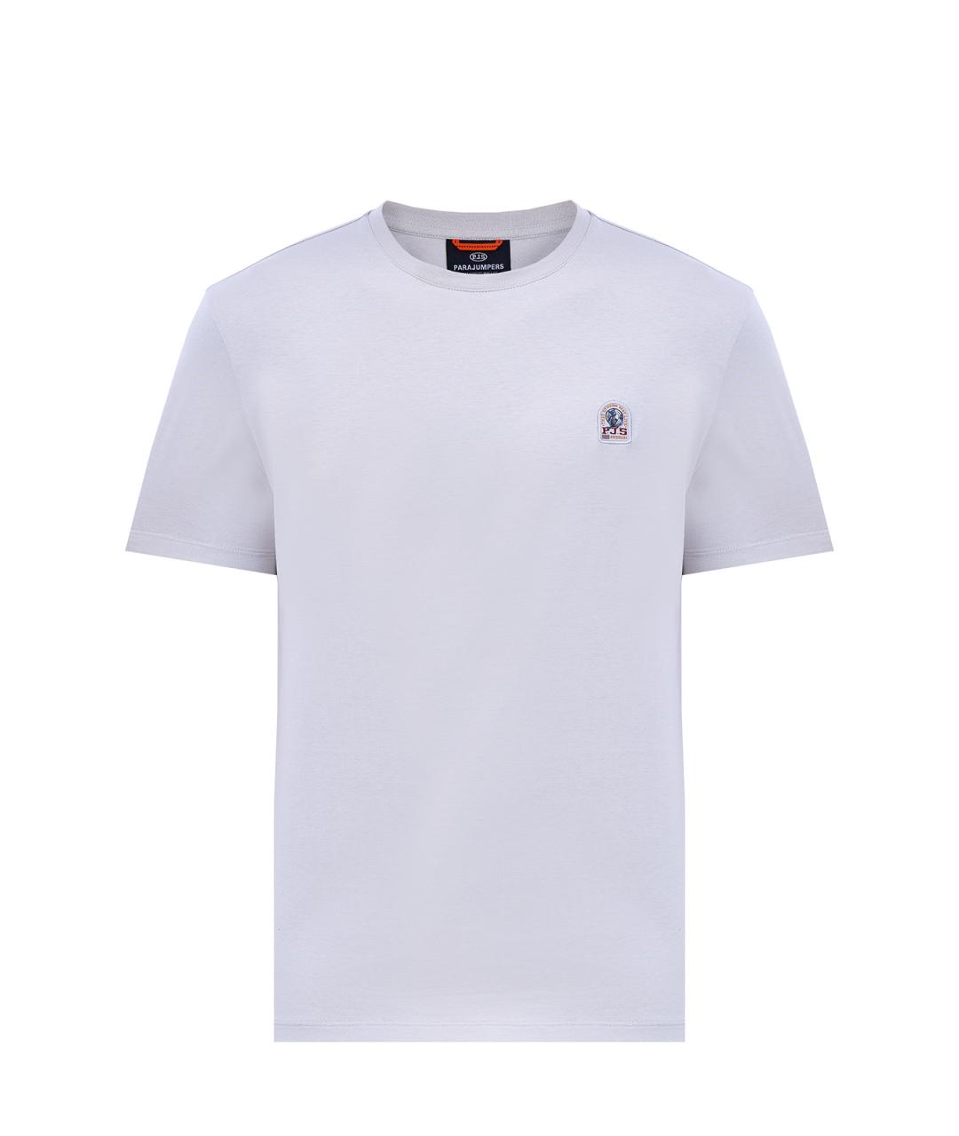 PARAJUMPERS Серая хлопковая футболка, фото 1