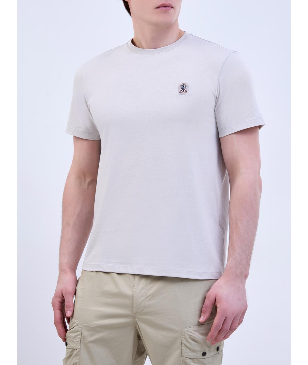 PARAJUMPERS Серая хлопковая футболка, фото 3