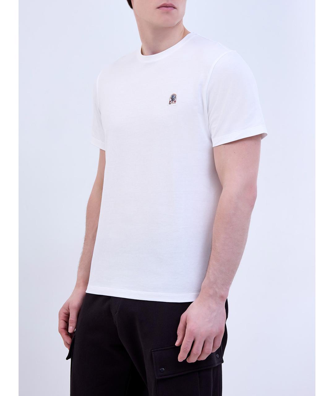 PARAJUMPERS Белая хлопковая футболка, фото 3