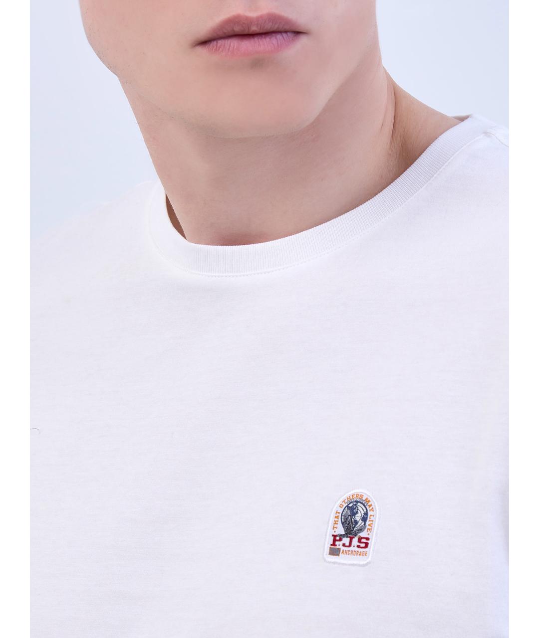 PARAJUMPERS Белая хлопковая футболка, фото 5