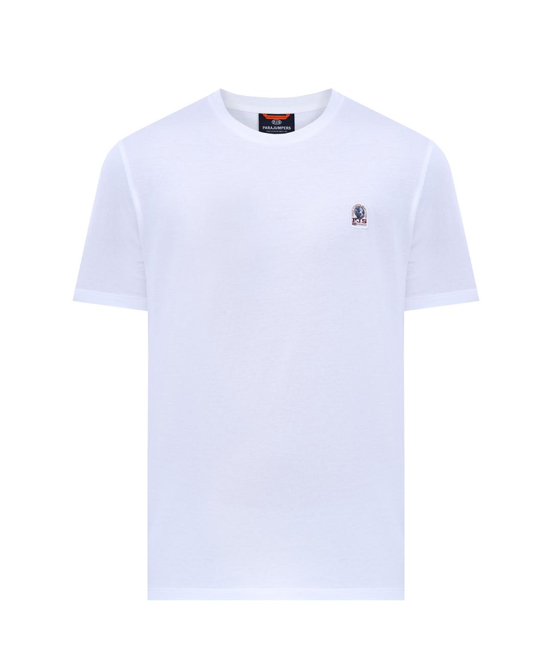 PARAJUMPERS Белая хлопковая футболка, фото 1