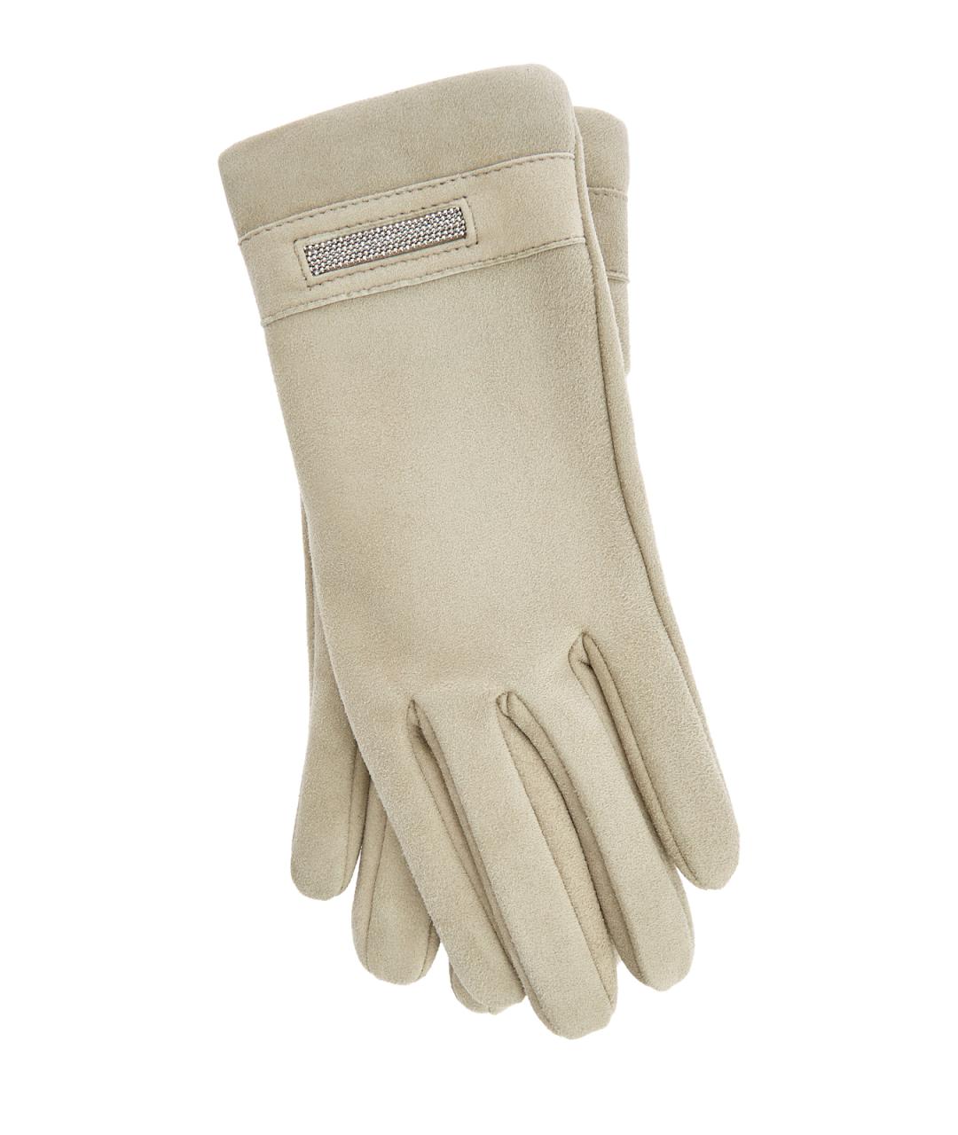 PESERICO Бежевые перчатки, фото 1