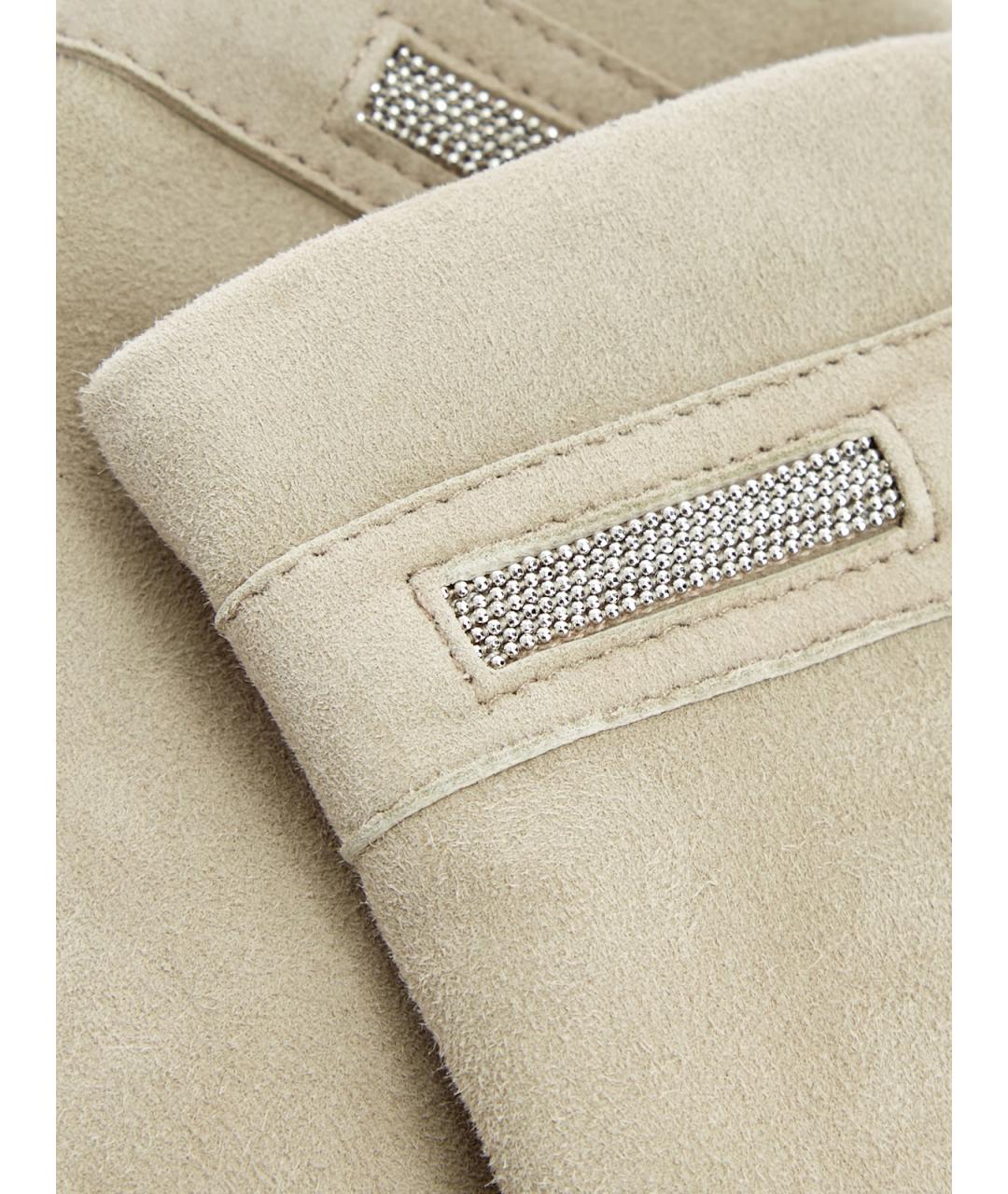 PESERICO Бежевые перчатки, фото 4