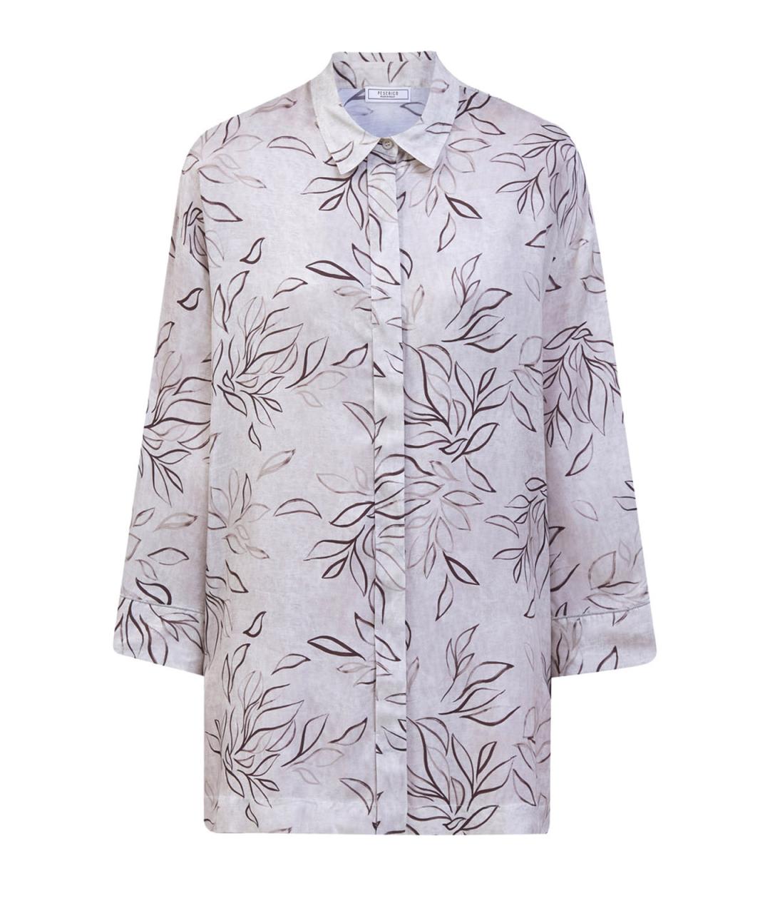 PESERICO Бежевая вискозная рубашка, фото 1