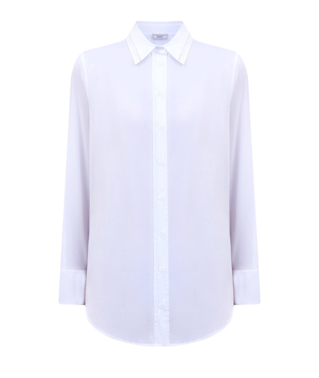 PESERICO Белая хлопковая рубашка, фото 1