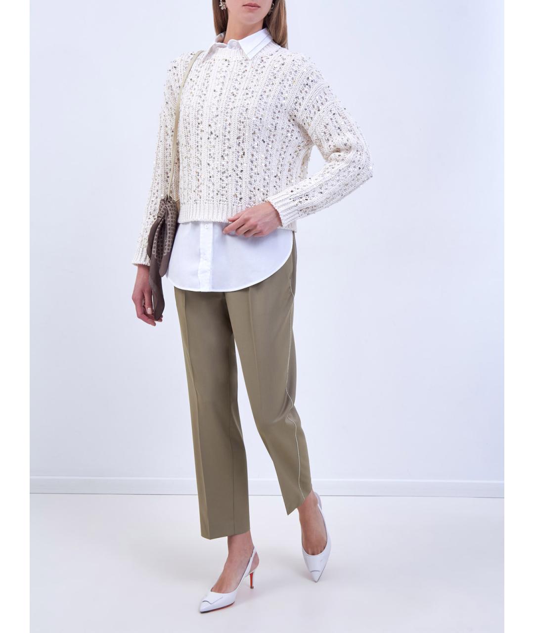 PESERICO Белая хлопковая рубашка, фото 2